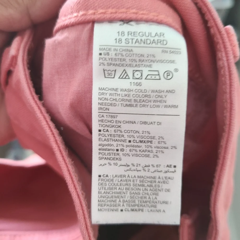 Old Navy Coral Distressed Skinny Jeans Size 18 - Picture 9 of 9